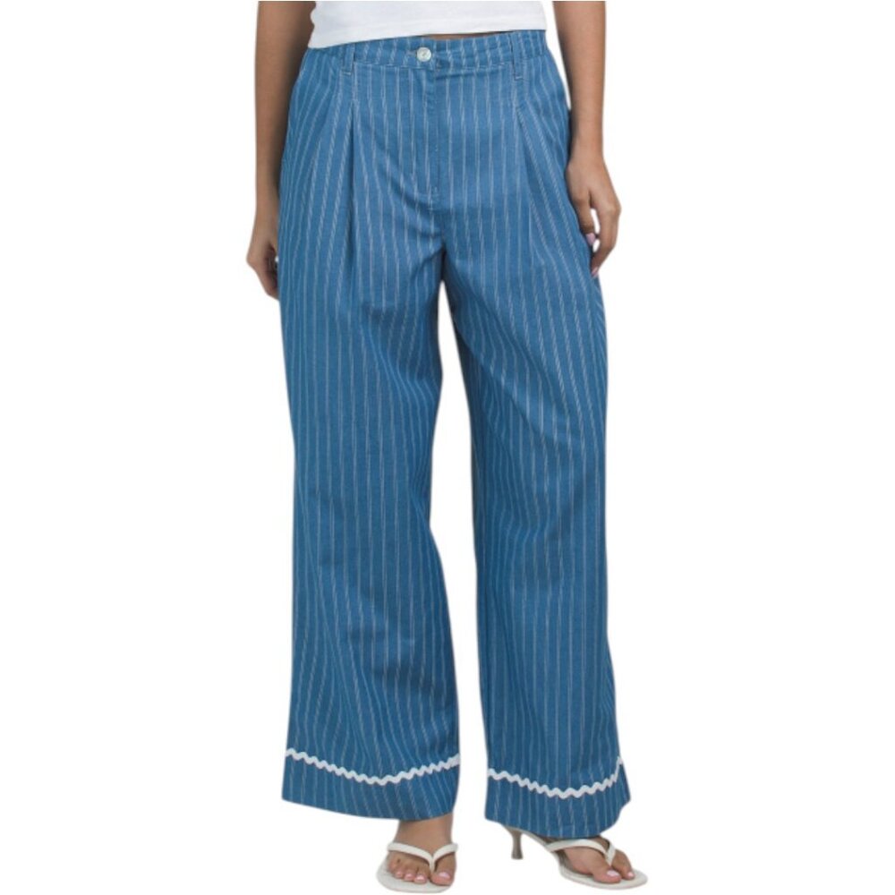 NVLT Double Stripe Pants With Rickrack